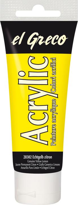 Produktbild Kreul el Greco Acrylic 75ml (Echtgelb-Zitron, 75 ml)