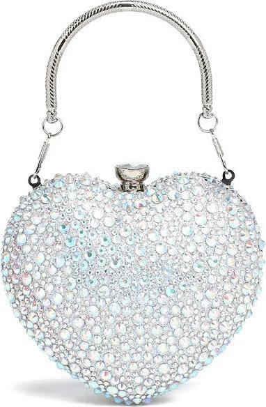 Actual product image Only-Bags.Store Luxus Diamant Inlay Herzform Kristall Handtasche Steine Umhängetasche