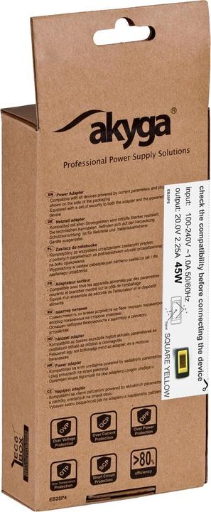 Actual product image Akyga AK-ND-51 - Notebook - Indoor - 100 - 250 V - 55 +/- 5 Hz - 45 W - 20 V (45 W)