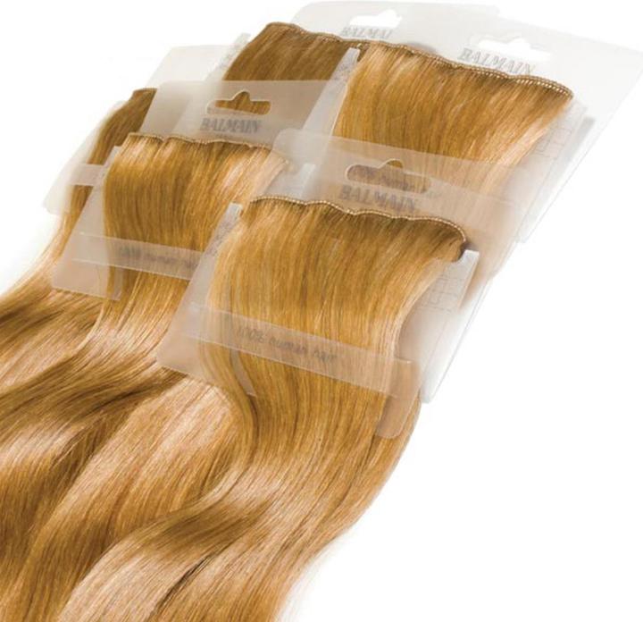 Balmain Haare Doppelhaarverlängerungen menschliches Haar (3 Dark Brown, 55 cm)