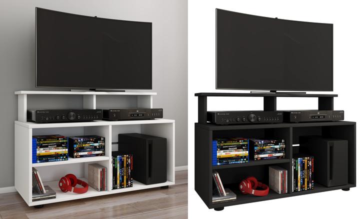 Actual product image VCM Wood TV Lowboard TV Cabinet Console TV Table TV Glass Balansia (90 x 36 cm)