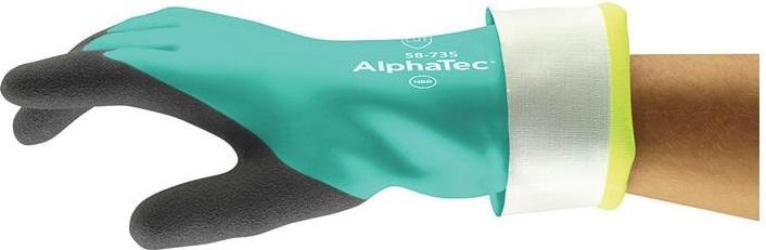 Produktbild Ansell Chemikalienhandschuhe AlphaTec 58-735 Grösse 10 grün EN 388, EN 374 PSA-Kategorie III (10)