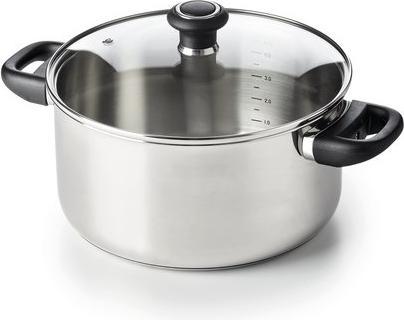 Actual product image Beka Faitout + couvercle Polo 24 cm (24 cm, Pot, Stainless steel)