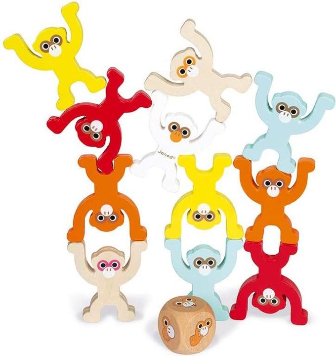 Actual product image Janod Game Monkey Pyramid (German, English, French, Italian, Swiss German)