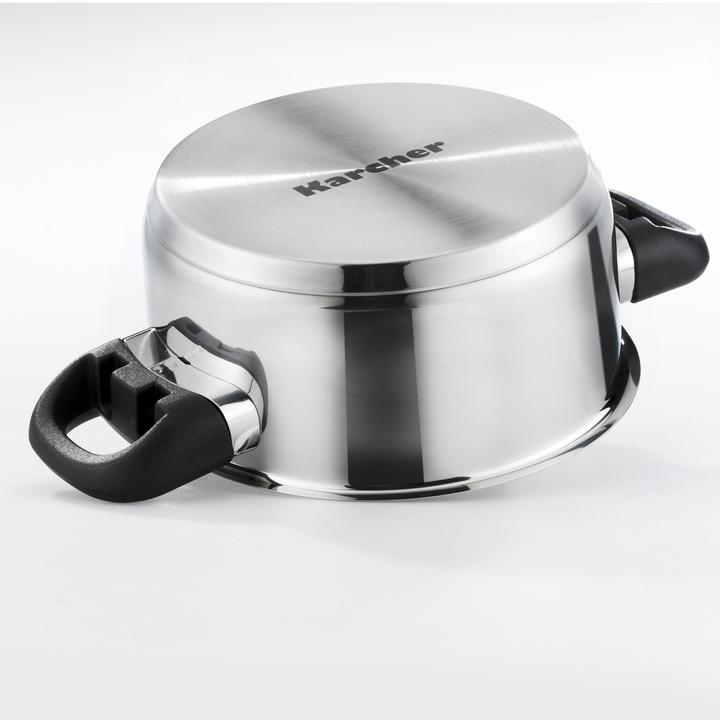 Produktbild Kärcher Karcher Topfset Mia (4-teilig, Edelstahl, Induktion) (16 cm, Kochtopf, Edelstahl)