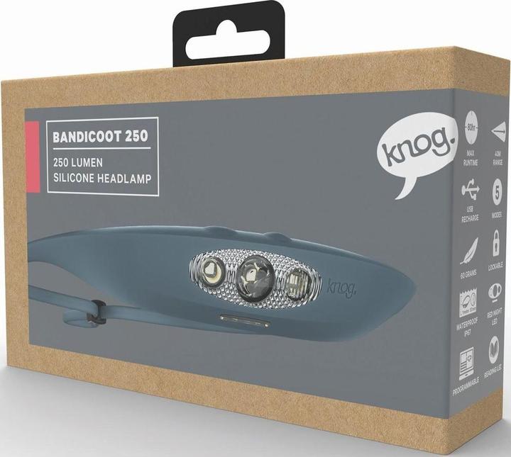 Actual product image knog. Bandicoot 250 Headlamp, Blue (250 lm)
