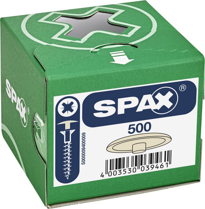 Actual product image Spax Cap R 89013 head bore beige plastic