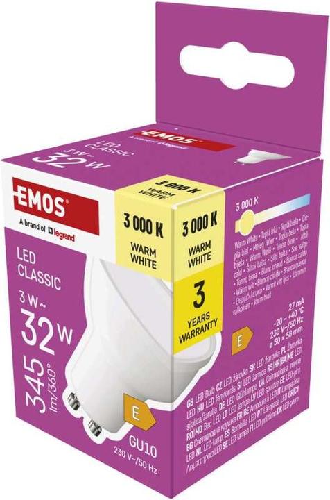 Actual product image Emos Classic (GU10, 3 W, 345 lm, 1 x, E)