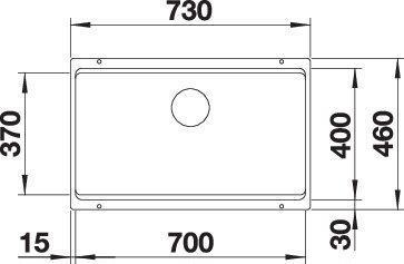 Productafbeelding Blanco ETAGON 700-U (73 cm, 46 cm)