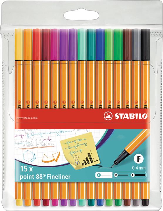 Immagine prodotto STABILO punto 88 Fineliner (Multicolore, 5 x)