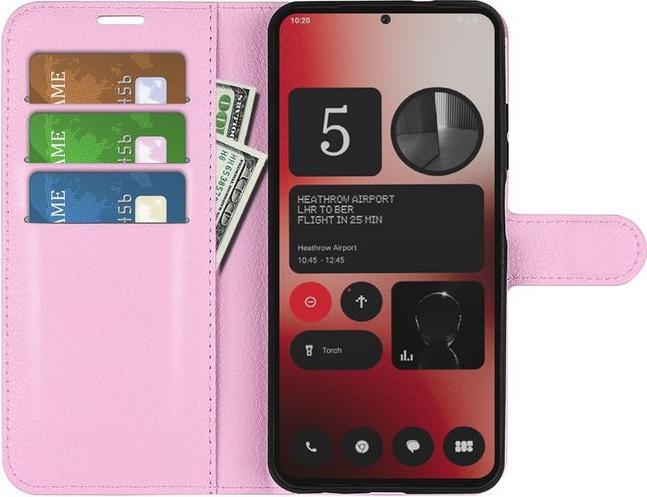 Actual product image MU Classic Litchi Leather Bookcover Series (Nothing Phone (2a))