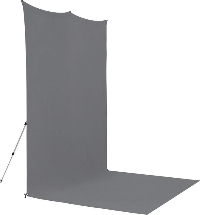 Produktbild Westcott X-Drop Pro - Neutral Gray (8' x 13') Wrinkle-Resistant Backdrop Kit, 2.4x4 m (240 cm, 400 cm)