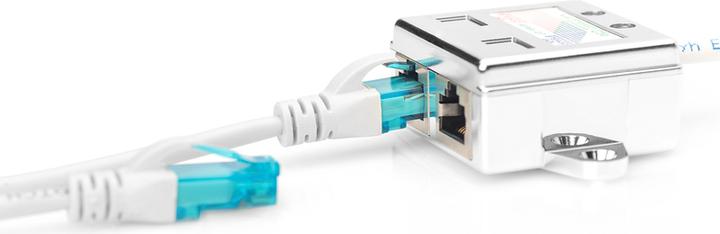 Image du produit Digitus Adaptateur de câble de brassage, CAT 5e, blindé - 1:1 (RJ45, RJ45 (1x))