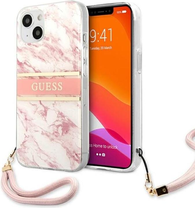 Pink marbled