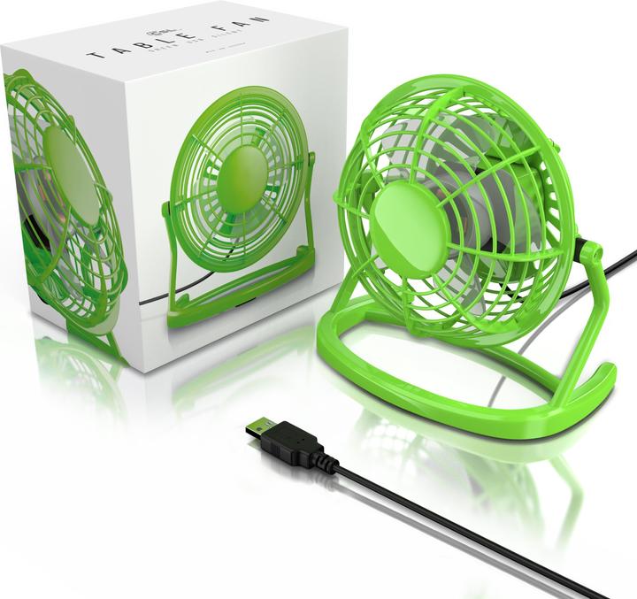 Produktbild CSL Mini USB Ventilator, Tischventilator neigbar, An/Aus-Schalter, optimal für den Schreibtisch, grün