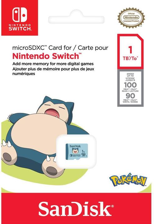 Produktbild SanDisk Nintendo Pokémon (1000 GB, microSDXC, U3, UHS-I)