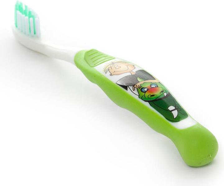 Actual product image Thienel Dental Children's toothbrush 3-7 years Knight & Tooth Fairy assorted (100 pieces) (Soft, 100 x)