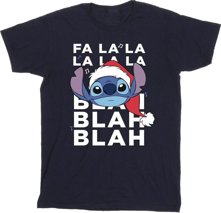 Actual product image Disney Mens Lilo And Stitch Christmas Blah Blah Blah T-Shirt (XXL)
