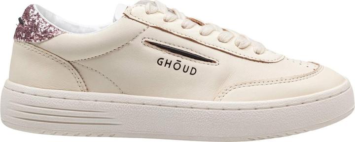 Ghoud lido sneakers in ivory and pink leather