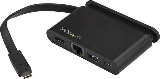 Immagine prodotto StarTech Adattatore USB C Multiport con HDMI - 4K - Mac / Windows - 1xA + 1xC - 100W PD 3.0 - GbE (USB-C, 3 Porti)