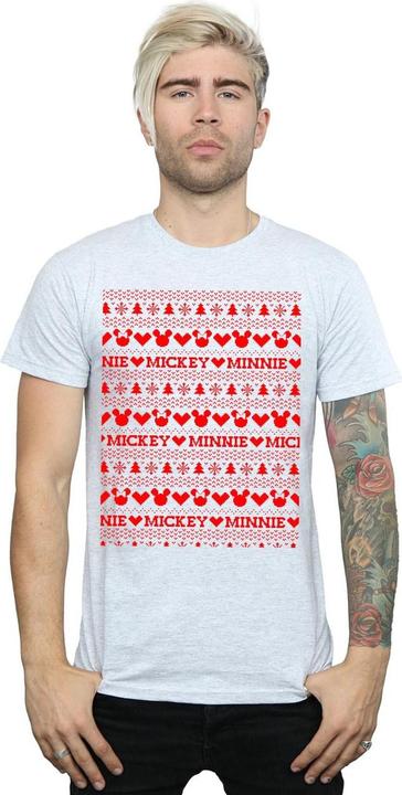 Immagine prodotto Disney Mickey And Minnie Christmas Fair Isle Maglietta Uomo (M)