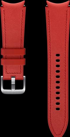 Actual product image Samsung Hybrid Leather Band 20mm M/L Red (20 mm, Leather, Galaxy Watch, Galaxy Watch 4)