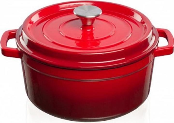 Immagine prodotto Pentola in ghisa smaltata rossa, 3,5 L (26 cm, Pentola, Ghisa)