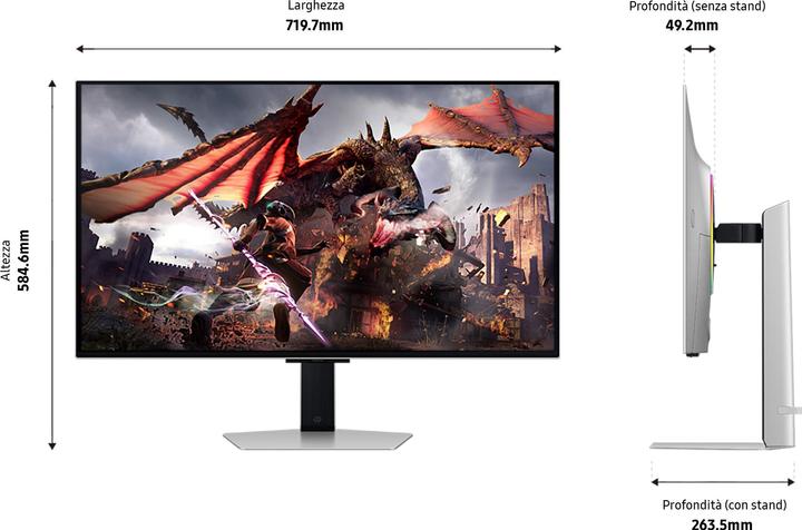 Actual product image Samsung Odyssey OLED G8 - G80SD (3840 x 2160 Pixels, 32")