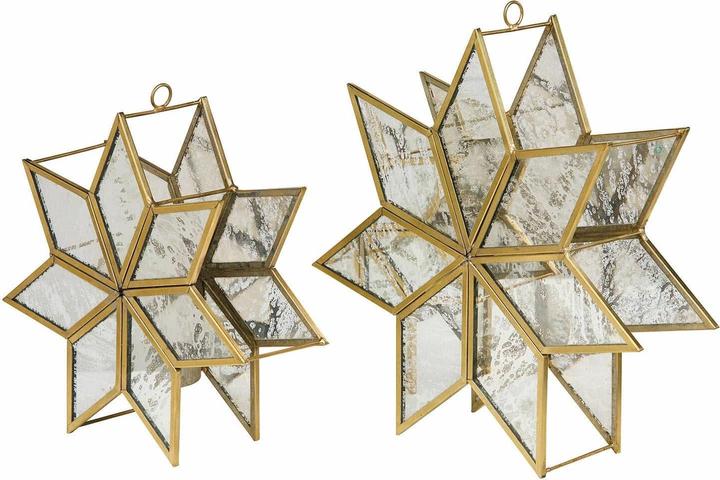 Produktbild Loberon Kerzenhalter 2er Set Zaydan gold/silber (23 x 22 x 6 cm)