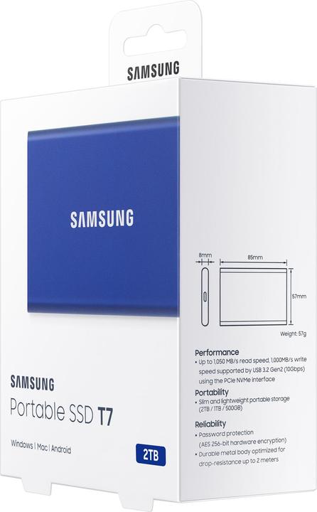 Immagine prodotto Samsung Portable T7 Blue (2000 GB)