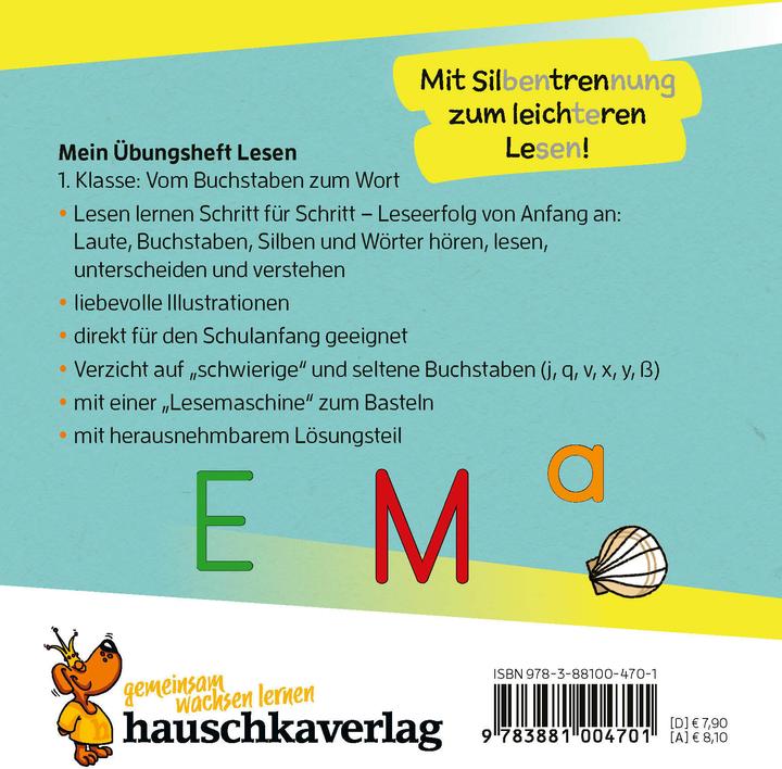 Actual product image Mein Übungsheft Lesen 1. Klasse: Vom Buchstaben zum Wort (German, Agnes Spiecker, 2024)