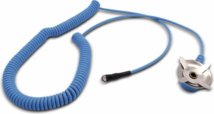 Produktbild Quadrios ESD-Erdungskabel 1.80 m Klemme, Druckknopf 10 mm, Ringkabelschuhanschluss