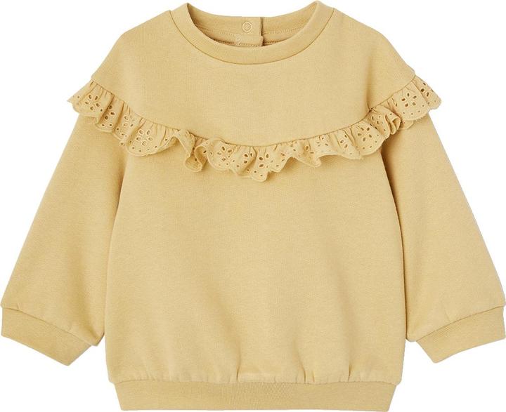 Vertbaudet Mädchen Baby Sweatshirt mit besticktem Volant