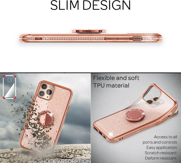 Produktbild Nalia Ring Glitzer Silikon Hülle (Apple iPhone 11 Pro)