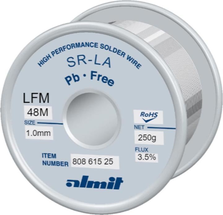 Actual product image Almit Solder wire, SR-LA SUPER LFM-48-M, 1.0 mm, 250 g