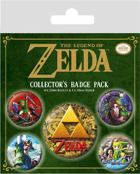 Pyramid ZELDA - Pack 5 Badges - The Legend of Zelda CLASSIC