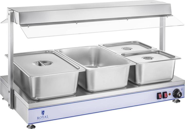 Produktbild Royal Catering Warmhalteplatte Speisenwärmer Wärmetheke Buffetwärmer 2000 W 4 Halogenlampen