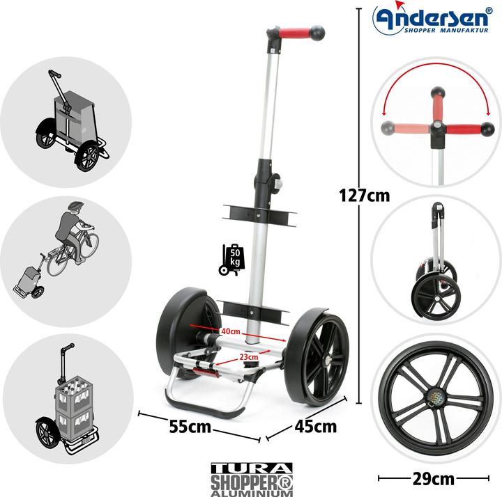 Actual product image Andersen Tura Shopper Ortlieb shopping trolley 50 cm