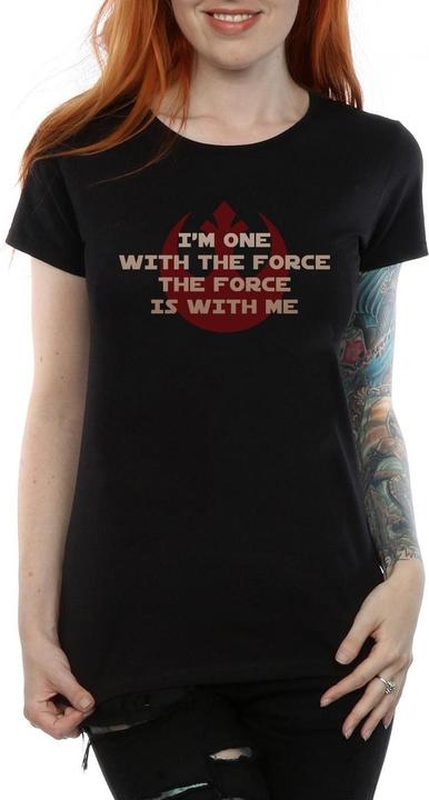 Image du produit Star Wars - T-shirt ROGUE ONE I'M ONE WITH THE FORCE RED - Femme (L)
