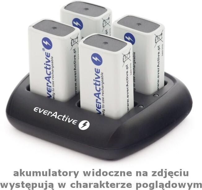 Actual product image Everactive NC109 battery charger AC (1 pcs., 9V Block, Battery + charger)