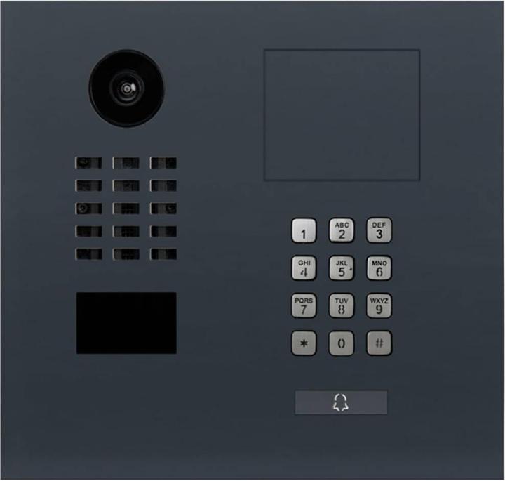 Actual product image Doorbird D2101KH IP video door intercom LAN outdoor unit stainless steel, RAL 7016 (silk matt) (Wi-Fi)