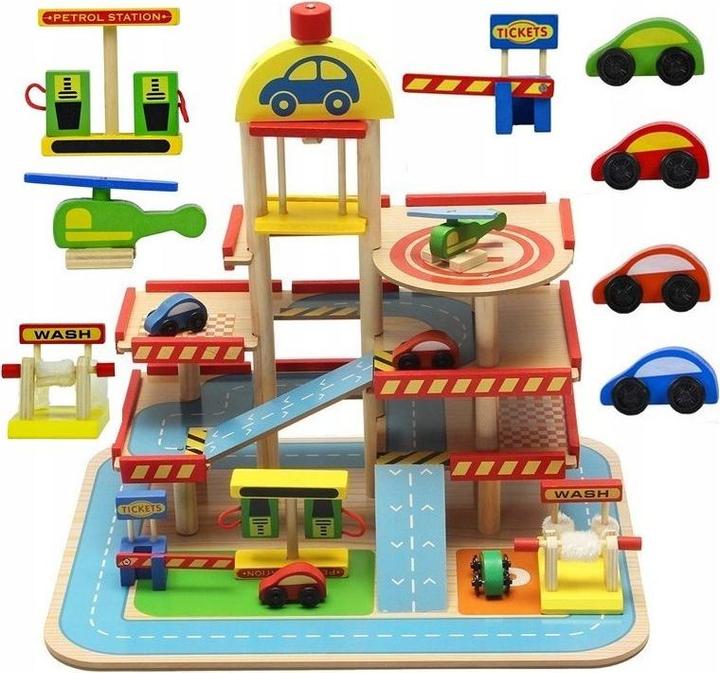 Kruzzel Garage with parking spaces - wood