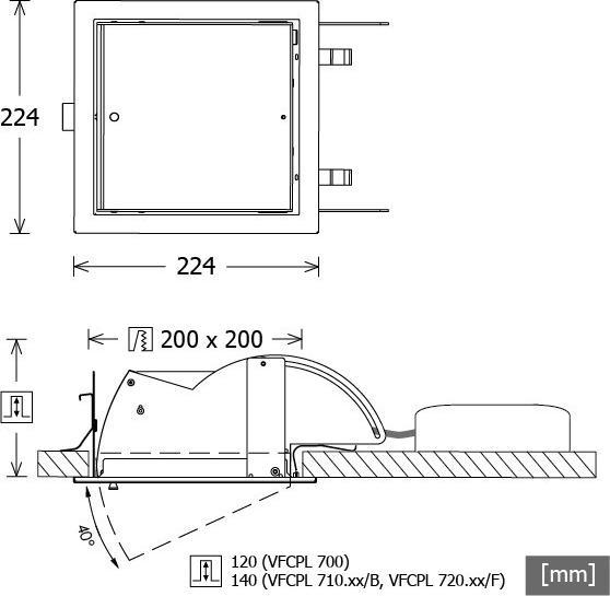 Image du produit LTS Lèche-mur LED encastrable (3210 lm)