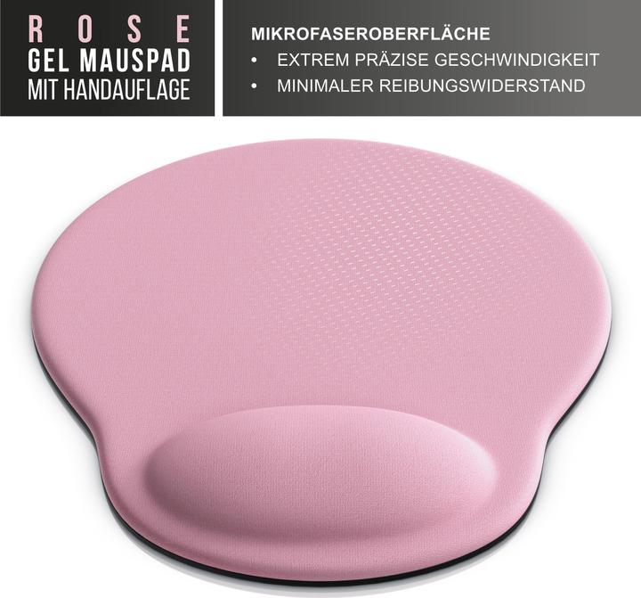 Actual product image CSL Mouse Pad, Ergonomic Foam Office Mouse Pad, Wrist Relief, Pink
