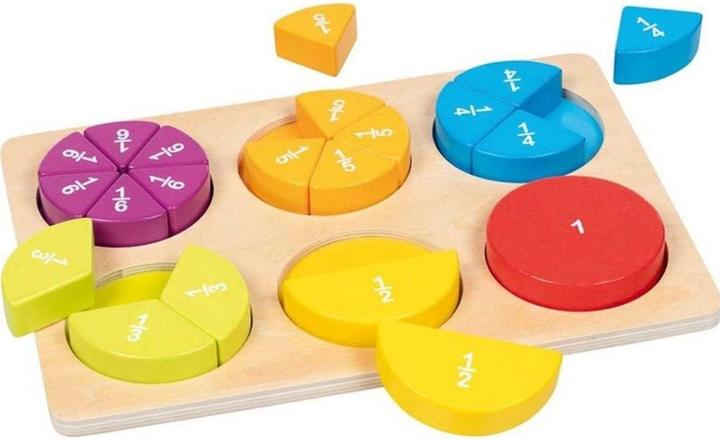 Actual product image Goki Learning game fractions (English, Italian, German, French)