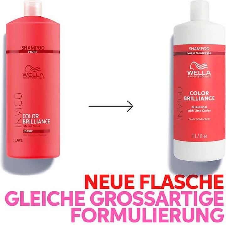 Actual product image Wella INVIGO Color Brilliance Shampoo Coarse (1000 ml, Liquid shampoo)