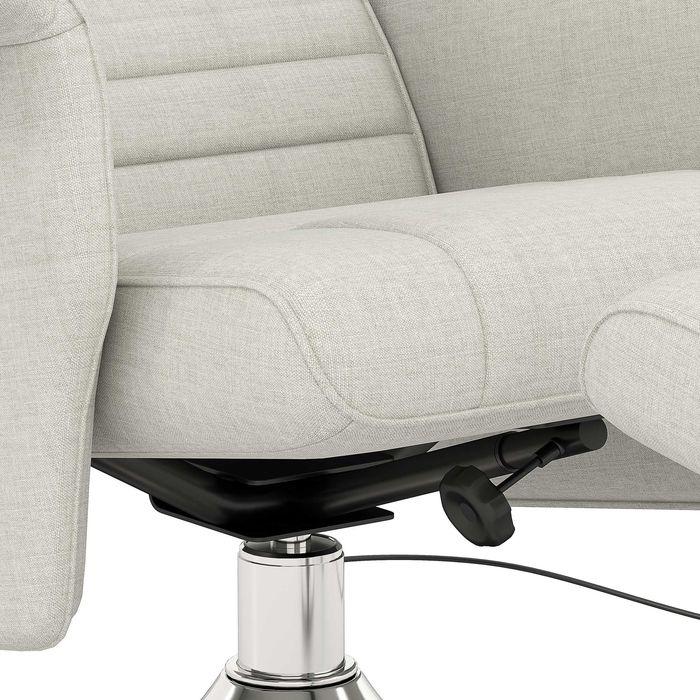 Image du produit Swisshandel24 Massagesessel mit Fusshocker, elektrischer Relaxsessel mit Liegefunktion Creme