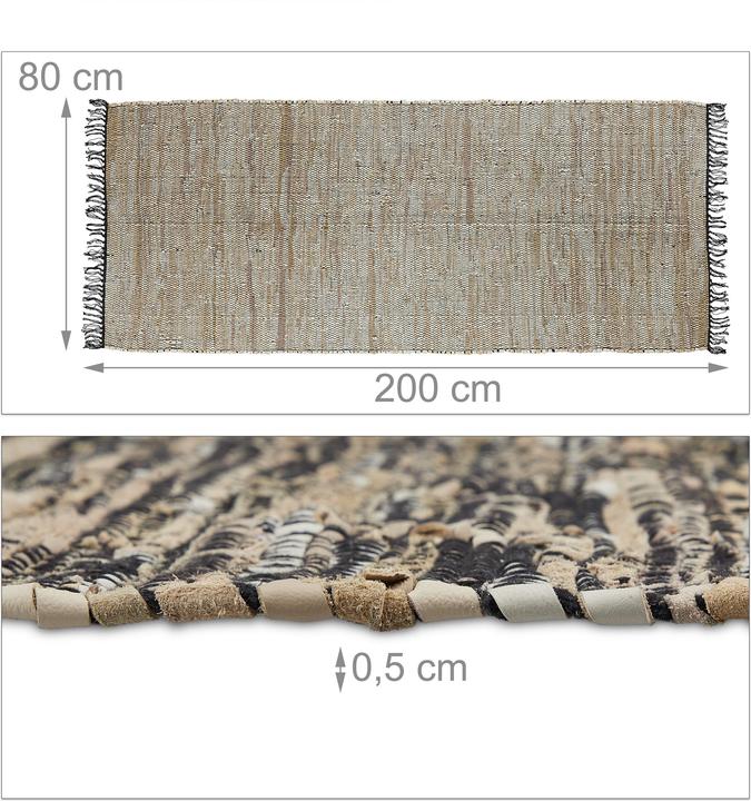 Immagine prodotto Relaxdays Tappeto cotone (80 x 200 x 0,5 cm)