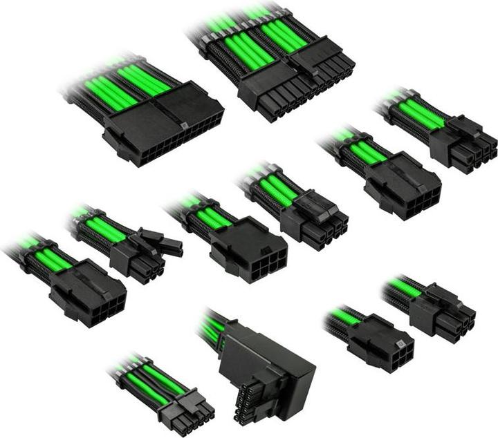 Immagine prodotto Kolink Kit di prolunghe per cavi intrecciati Core Pro 12V-2x6 Tipo 2 - Verde veleno