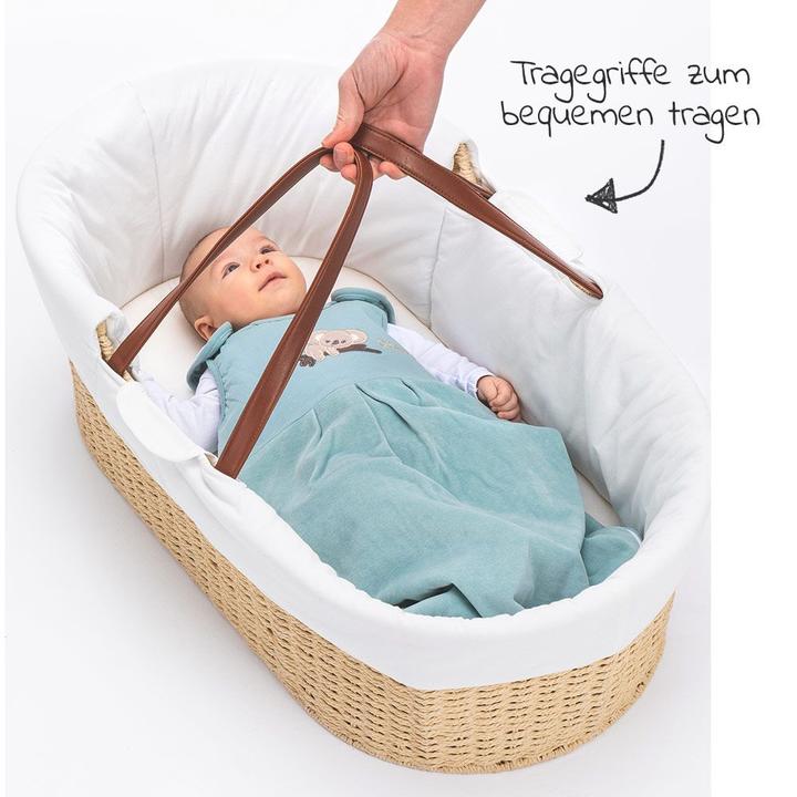 Produktbild Fillikid Stubenwagen & Wiegen Moseskorb Set mit Schaukelgestell inkl. Innenbezug